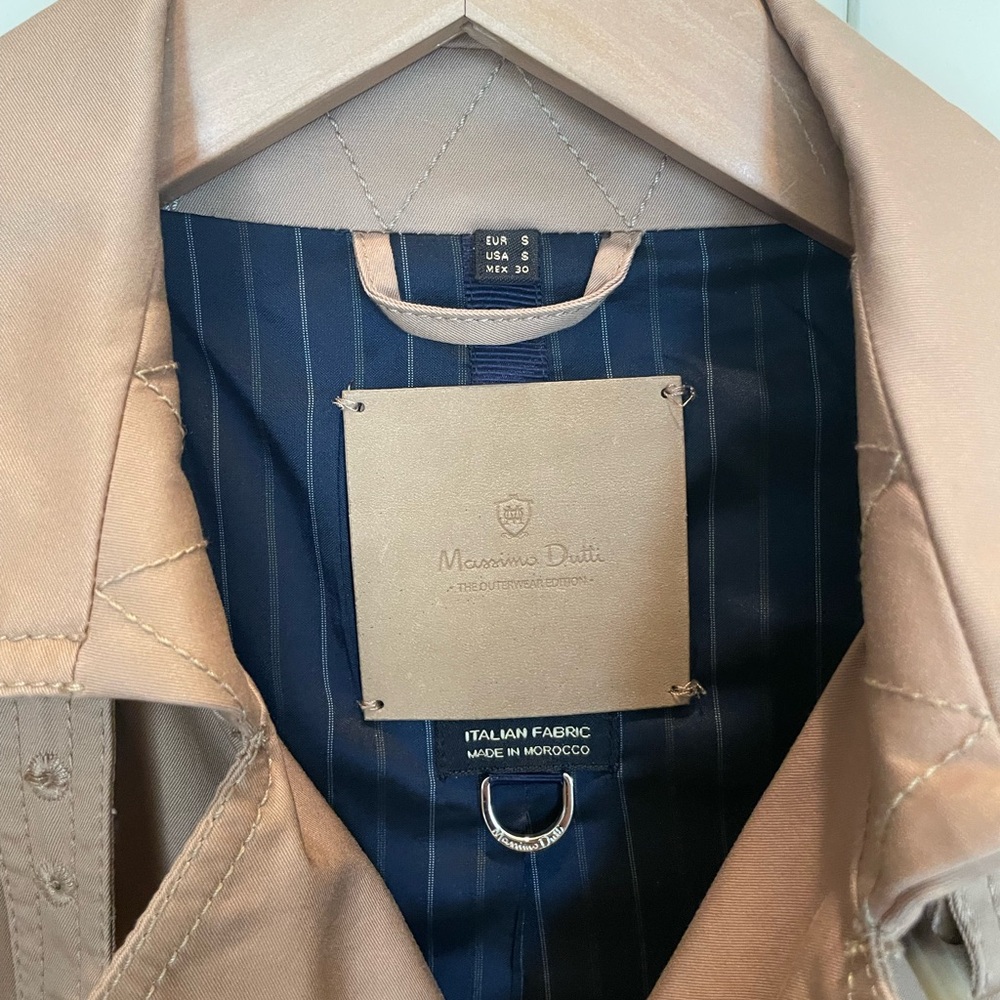 Massimo Dutti Classic Tan Trench Coat,S - Picture 6 of 12